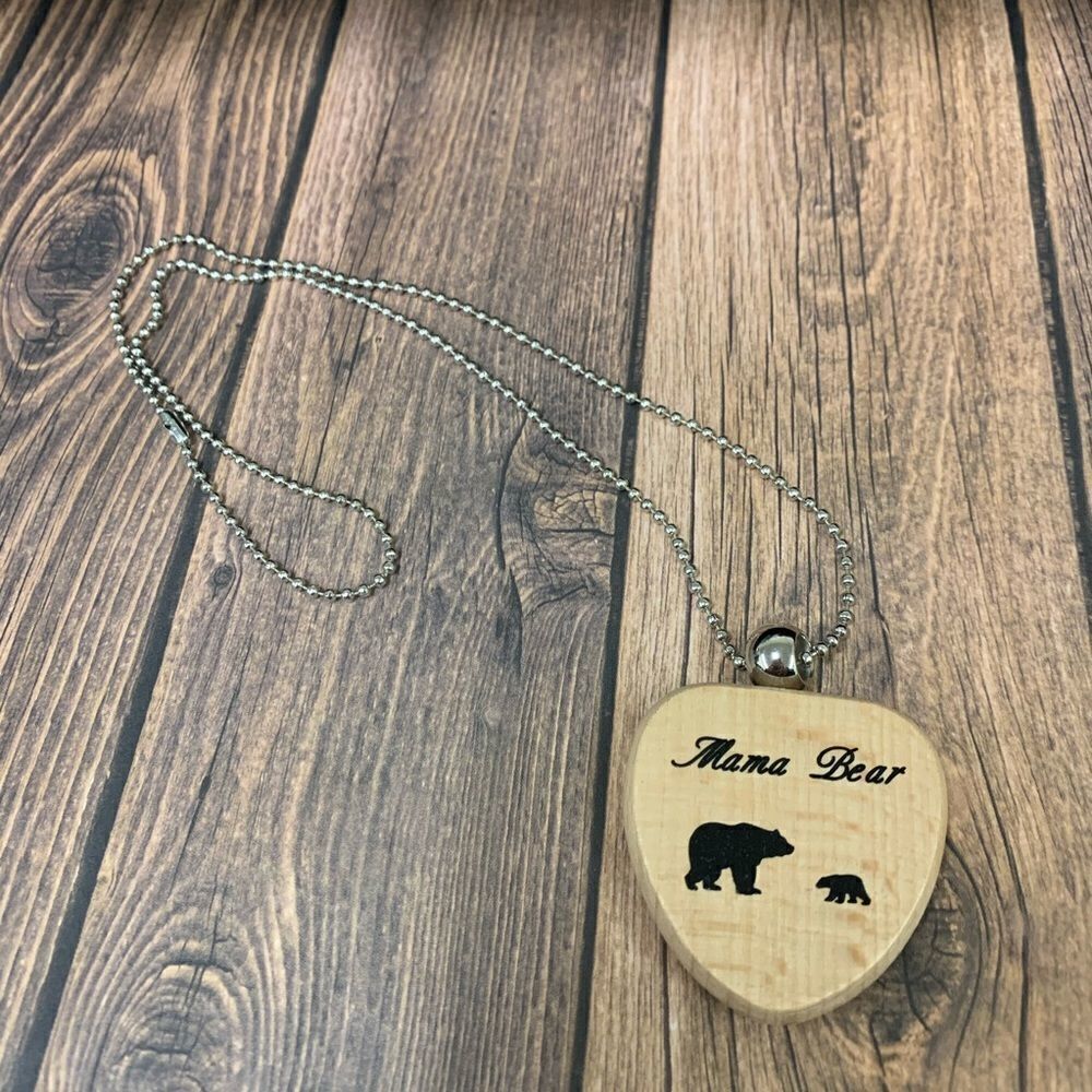 Mama Bear 1 Cub Necklace‎